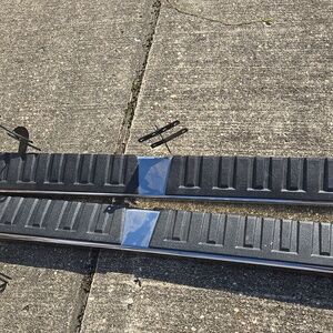 Black and Silver Running Boards